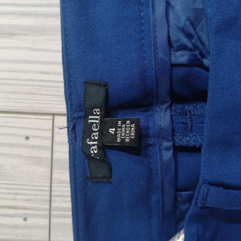 Rafaella Dress Pants Womens 4 Blue Ponte Slim Fit Stretch Workwear Career